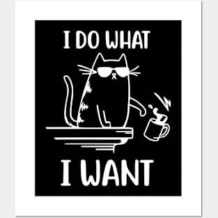 I Do What I Want - Funny Cool Cat Posters and Art